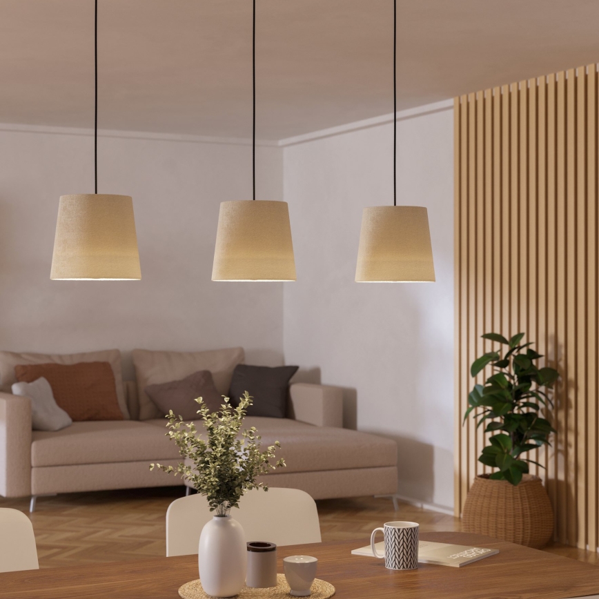 Eglo - Luster na sajli 3xE27/60W/230V bela