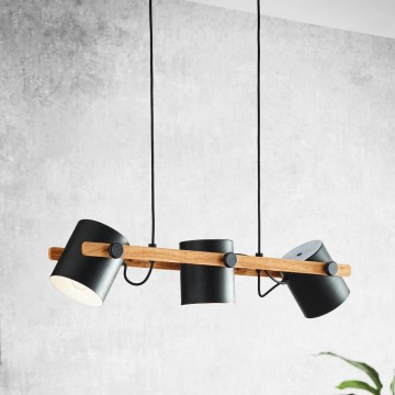 Eglo - Luster na sajli 3xE27/60W/230V - FSC sertifikovano