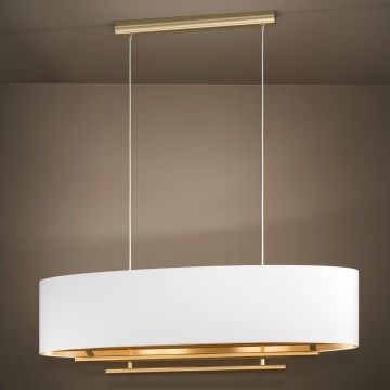 Eglo - Luster na sajli 4xE27/40W/230V bela/zlatna