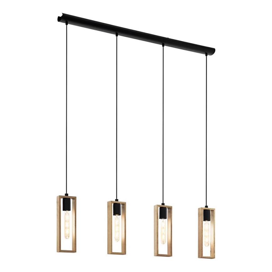 Eglo - Luster na sajli 4xE27/60W/230V - FSC sertifikovano