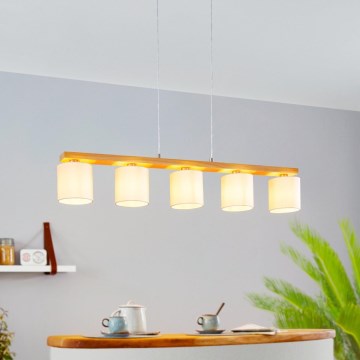 Eglo - Luster na sajli 5xE27/28W/230V - FSC sertifikovano