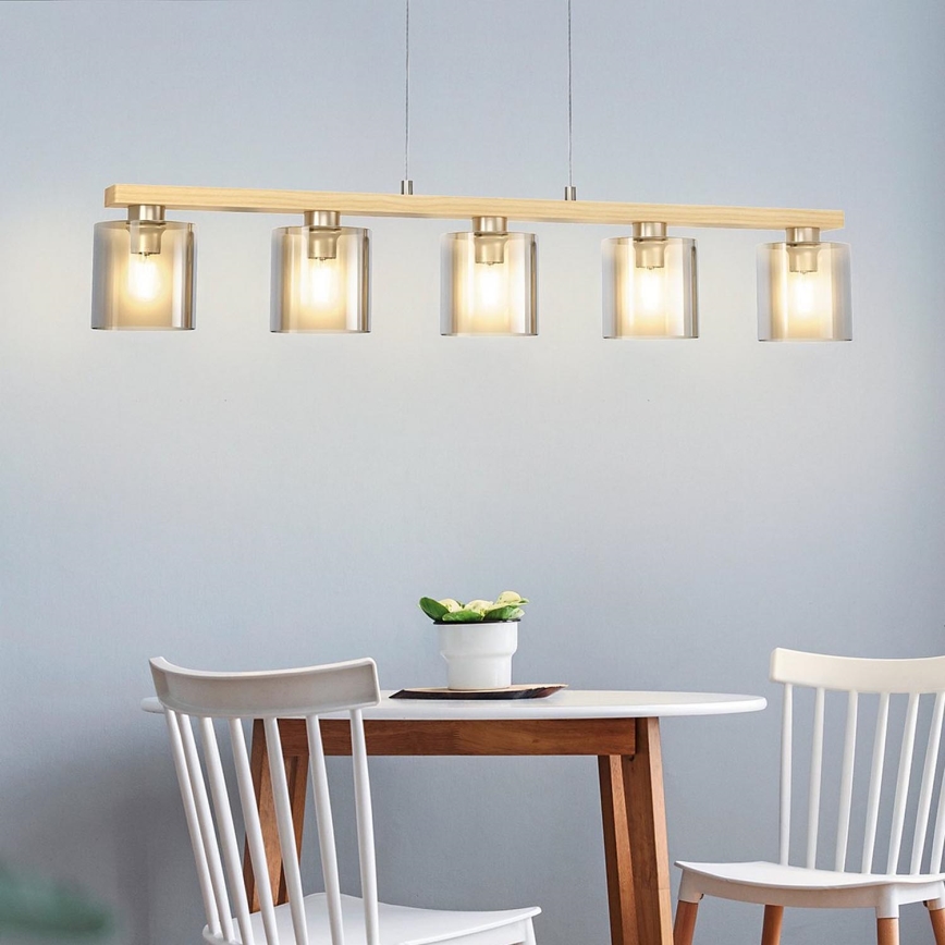 Eglo - Luster na sajli 5xE27/28W/230V