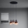 Eglo - Luster na sajli 5xE27/40W/230V crno