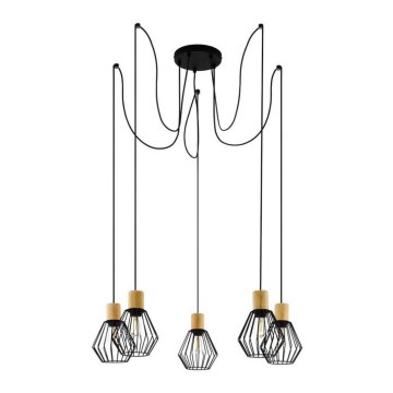 Eglo - Luster na sajli 5xE27/60W/230V pauk