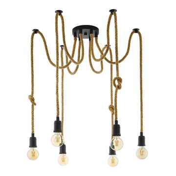 Eglo - Luster na sajli 6xE27/28W/230V pauk
