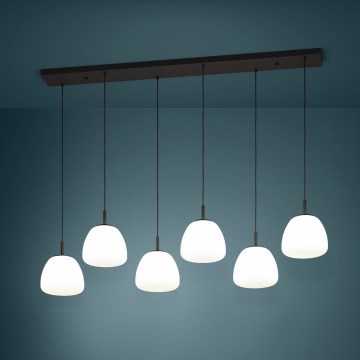 Eglo - Luster na sajli 6xE27/40W/230V crno
