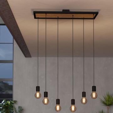 Eglo - Luster na sajli 6xE27/40W/230V