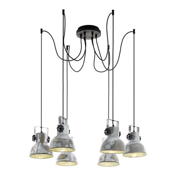 Eglo - Luster na sajli 6xE27/40W/230V pauk