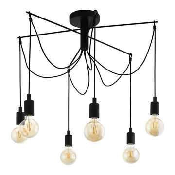Eglo - Luster na sajli 6xE27/60W/230V pauk