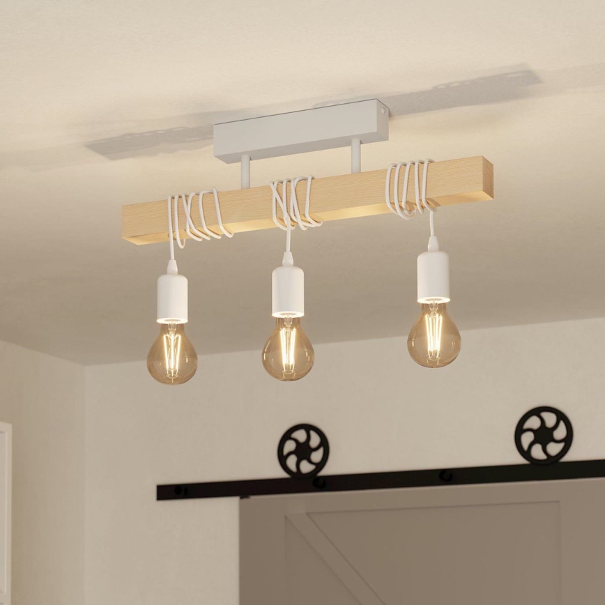 Eglo - Nadgradni luster TOWNSHEND 3xE27/60W/230V - FSC sertifikovano