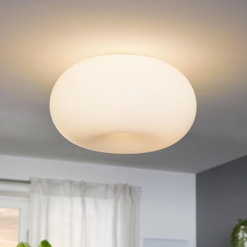 EGLO - Plafonjera OPTICA 2xE27/60W/230V opalno staklo pr. 35 cm