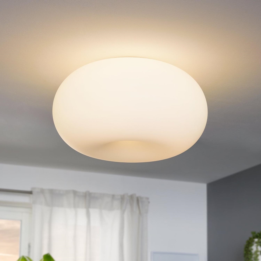 EGLO - Plafonjera OPTICA 2xE27/60W/230V opalno staklo pr. 35 cm