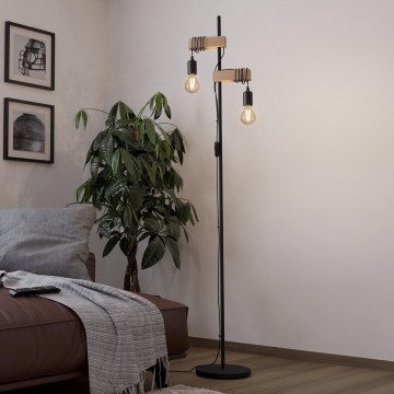 Eglo - Podna lampa TOWNSHEND 2xE27/10W/230V - FSC sertifikovano
