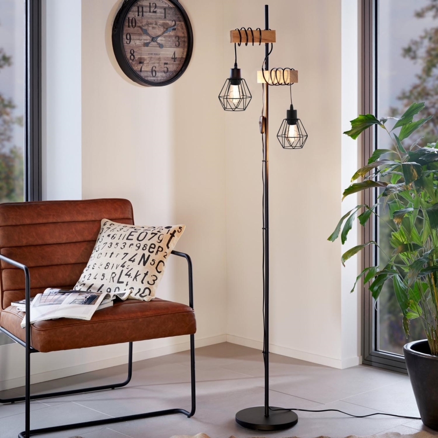 Eglo - Podna lampa TOWNSHEND 2xE27/60W/230V