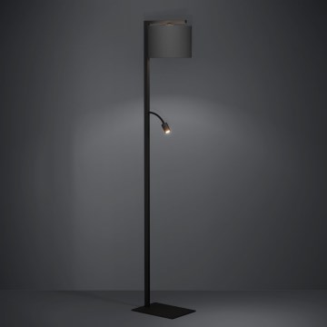 Eglo - Podna LED lampa 1xE27/40W/230V + LED/3,8W 3000K crno