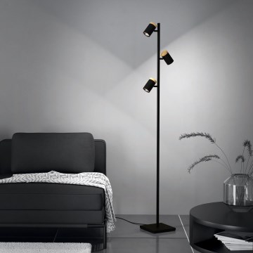 Eglo - Podna LED lampa 3xGU10/4,5W/230V 3000K crno/braon