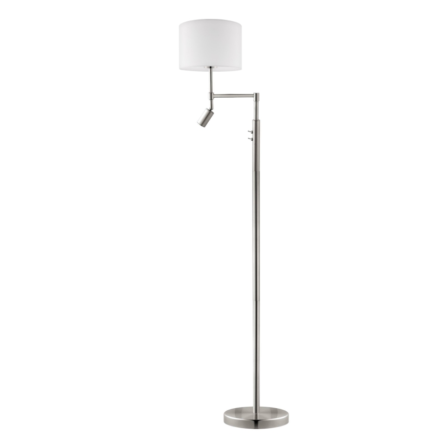 Eglo - Podna LED lampa TUNJA 1xE27/60W/230V + LED/2,1W pr. 30 cm krom/bela