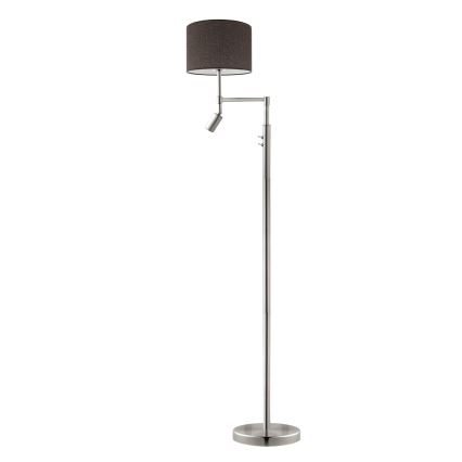 Eglo - Podna LED lampa TUNJA 1xE27/60W/230V + LED/2,1W pr. 30 cm krom/braon