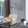 Eglo - Podna LED lampa TUNJA 1xE27/60W/230V + LED/2,1W pr. 38 cm krom/sivo