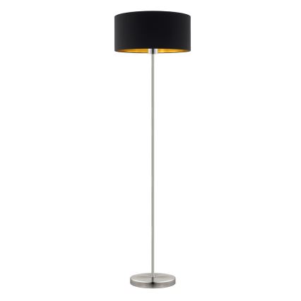 Eglo - Podna LED lampa TUNJA 1xE27/60W/230V mat krom/crno