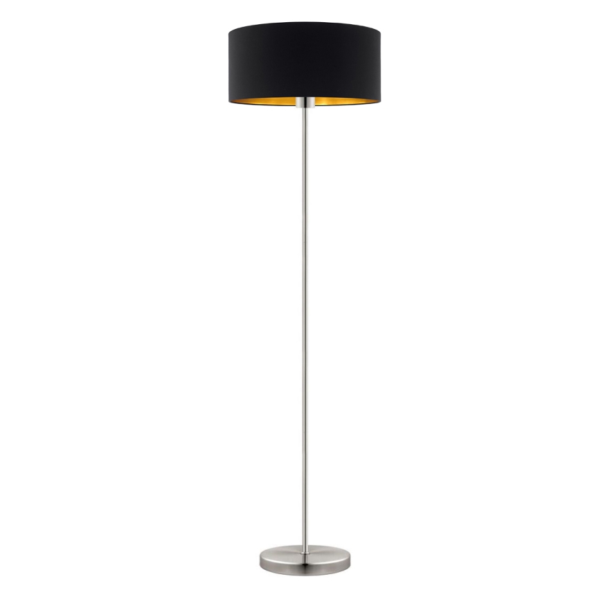 Eglo - Podna LED lampa TUNJA 1xE27/60W/230V mat krom/crno