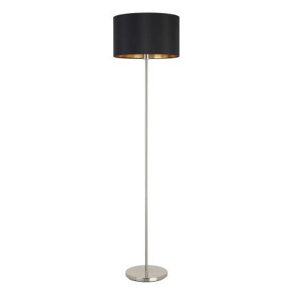 Eglo - Podna LED lampa TUNJA 1xE27/60W/230V mat krom/crno
