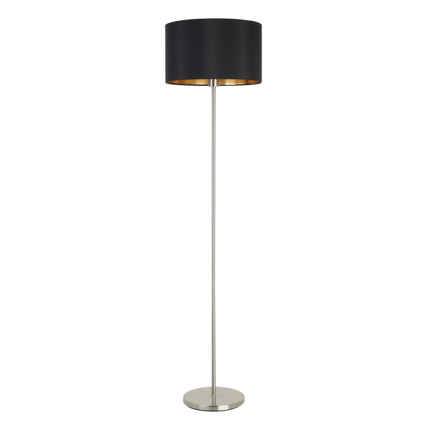 Eglo - Podna LED lampa TUNJA 1xE27/60W/230V mat krom/crno