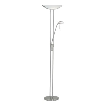 EGLO - Prigušiva podna lampa BAYA 1xR7s/230W+1xG9/33W mat krom