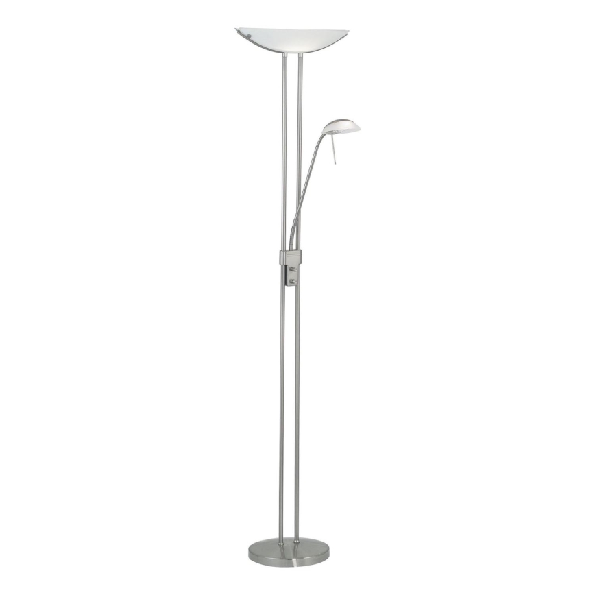 EGLO - Prigušiva podna lampa BAYA 1xR7s/230W+1xG9/33W mat krom