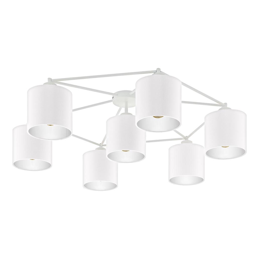 Eglo - Prikačeni luster 7xE27/40W/230V bela