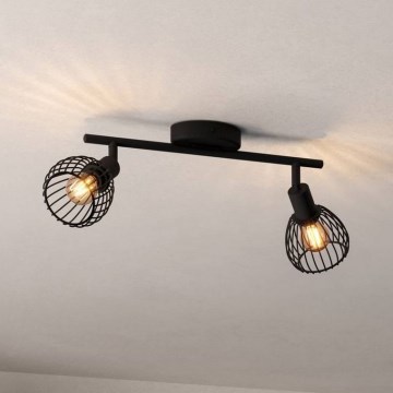 Eglo - Reflektorska lampa 2xE14/40W/230V crno