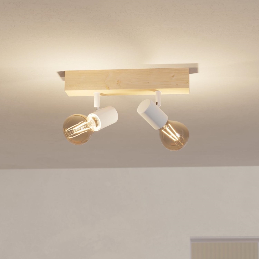 Eglo - Reflektorska lampa TOWNSHEND 2xE27/60W/230V - FSC sertifikovano