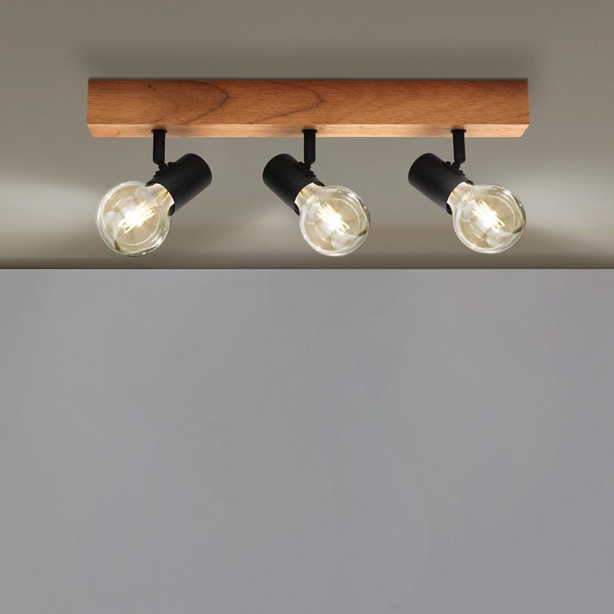 Eglo - Reflektorska lampa TOWNSHEND 3xE27/60W/230V - FSC sertifikovano