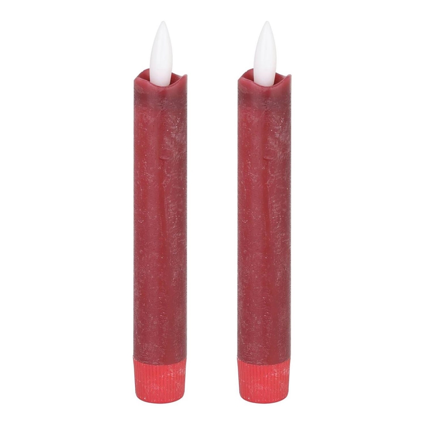 Eglo - SET 2x LED Sveća LED/1xAAA 15 cm crveno