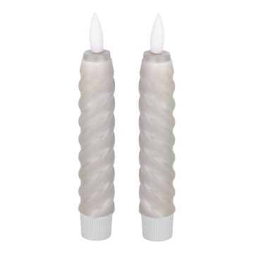 Eglo - SET 2x LED Sveća LED/1xAAA 15 cm sivo