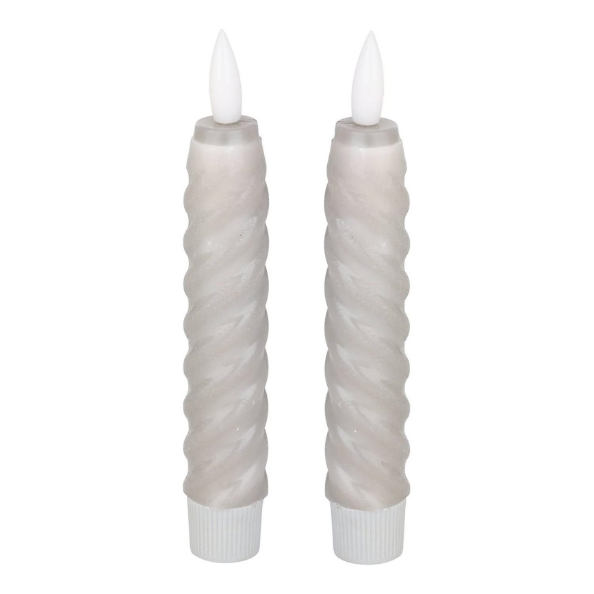 Eglo - SET 2x LED Sveća LED/1xAAA 15 cm sivo