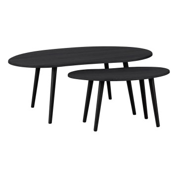 Eglo - SET 2x pomoćni stočići, crne boje