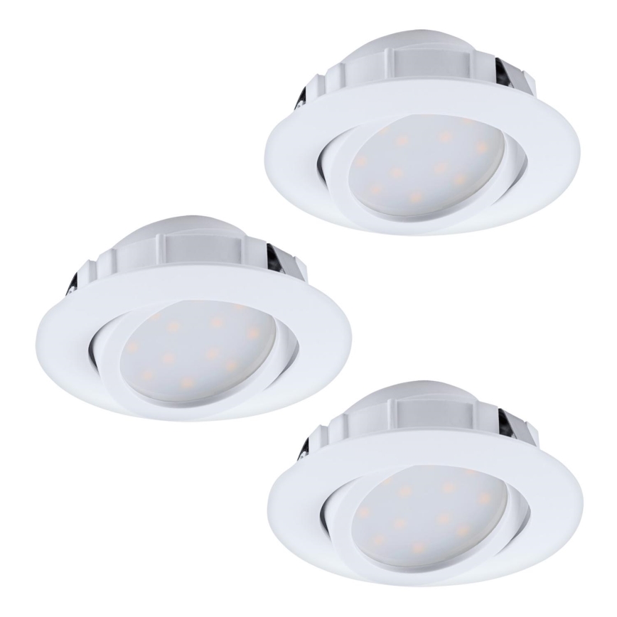 Eglo - Set 3x LED Prigušivo ugradbeno svetlo PINEDA 1xLED/5,5W/230V