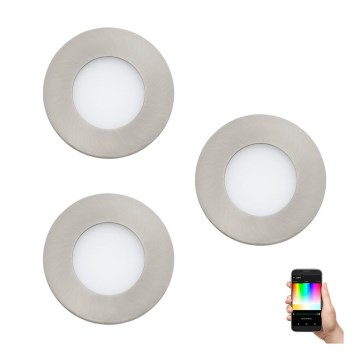 Eglo - Set 3x LED RGB Prigušiva ugradbena lampa FUEVA-C 1xLED/3W/230V