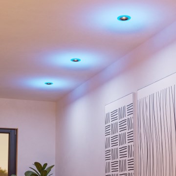 Eglo - Set 3x LED RGBW Prigušiva ugradbena lampa za kupatilo 3xLED/3,8W/230V 2700-6500K IP44 + Daljinski upravljač