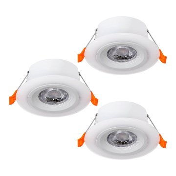 Eglo - Set 3x LED Ugradbena lampa 3xLED/4,8W/230V bela
