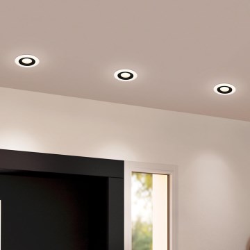 Eglo - Set 3x LED Ugradbena lampa 3xLED/4,8W/230V crno