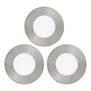 Eglo - Set 3x LED Ugradbena lampa FUEVA 1xLED/2,7W/230V