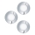 Eglo - Set 3x LED Ugradbena lampa za kupatilo FUEVA 1xLED/2,8W/230V IP44 sjajni krom