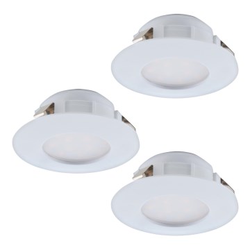 Eglo - Set 3x LED Ugradbena lampa za kupatilo PINEDA 1xLED/4,9W/230V IP44