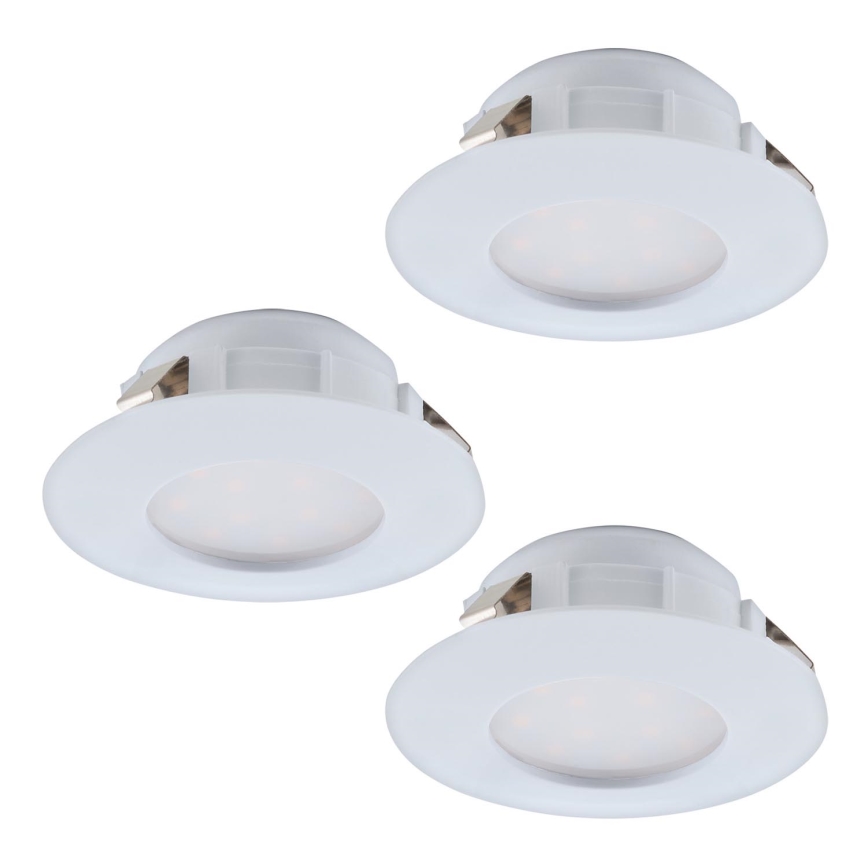 Eglo - Set 3x LED Ugradbena lampa za kupatilo PINEDA 1xLED/4,9W/230V IP44