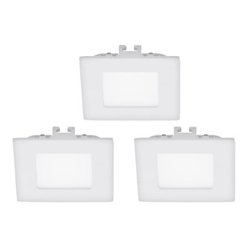 Eglo - Set 3x LED Ugradna lampa FUEVA 1 1xLED/2,7W/230V