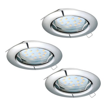 Eglo - Set 3x LED Ugradna lampa PENETO 3xGU10-LED/3W/230V