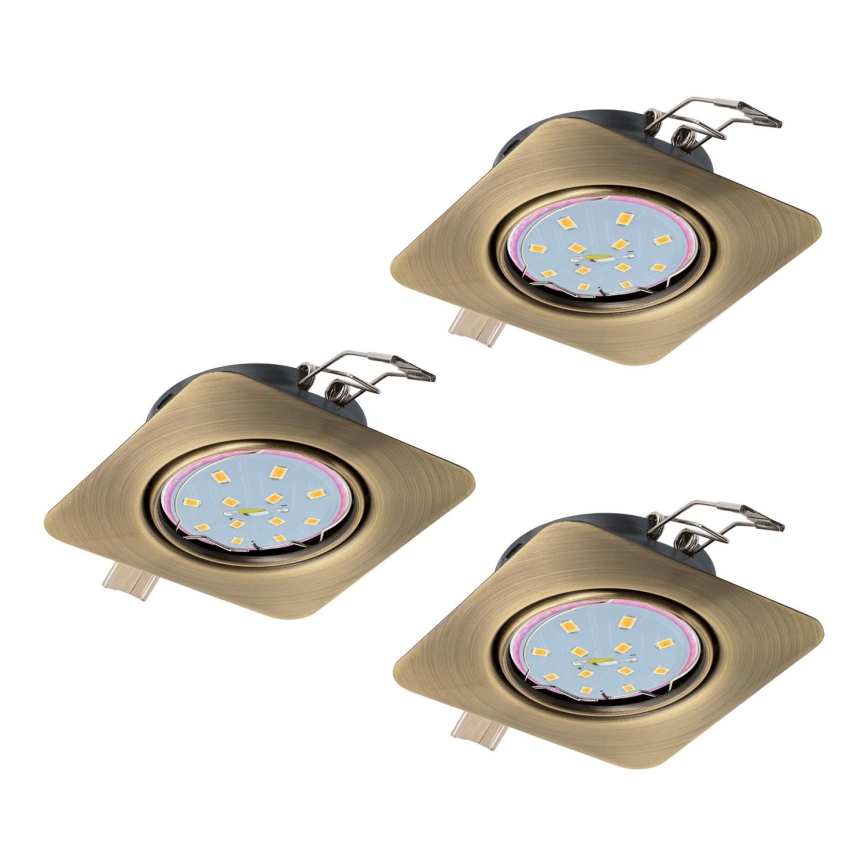 Eglo - Set 3x LED Ugradna lampa PENETO 3xGU10-LED/5W/230V