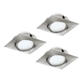 Eglo - Set 3x LED ugradna lampa PINEDA 1xLED/4,9W/230V